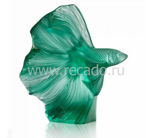 Статуэтка малая/зелёная "Боевая рыба" Lalique 10672600