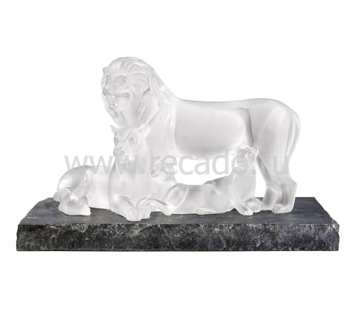 Статуэтка "Семья львов" прозрачная Lalique - Лимитированная серия 12 экз 10600600