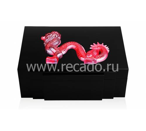 Шкатулка для украшений "Dragon" красный Lalique 10203700