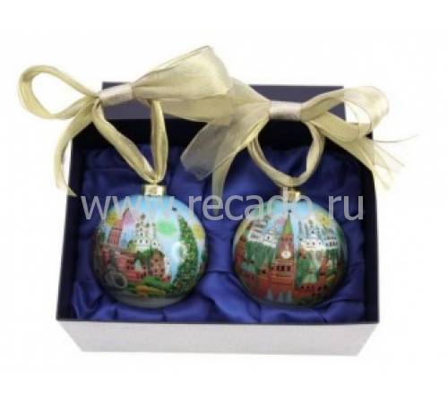 Набор из 2 ёлочных шаров "Kremlin" Faberge & Tsar 275022