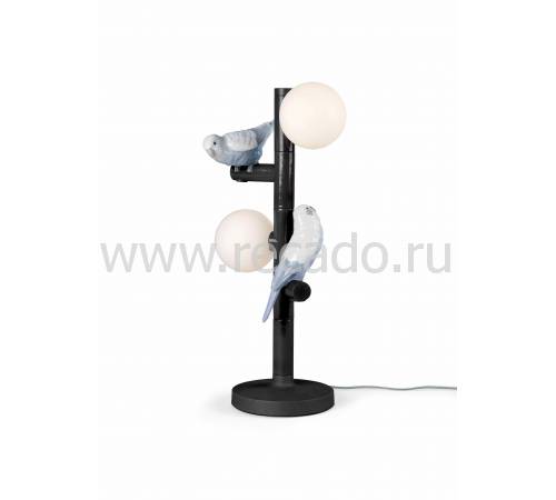Настольная лампа "Попугай" чёрный Lladro 01024152