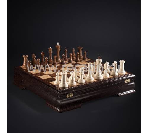 Шахматы "Стаунтон Империя" из бивня мамонта и бакаута AVTSH00131