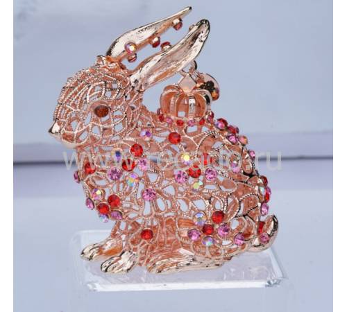 Ёлочная игрушка "Кролик" Faberge & Tsar (красный) 130826R
