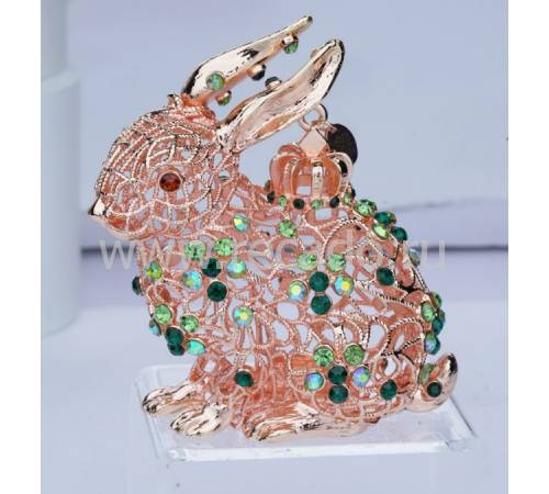 Ёлочная игрушка "Кролик" Faberge & Tsar (зелёный) 130826G