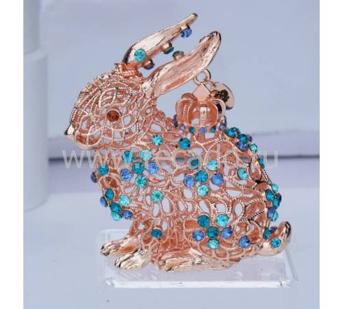 Ёлочная игрушка "Кролик" Faberge & Tsar (голубой) 130826B
