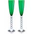 Набор из 2-х зелёных бокалов для шампанского "VEGA" Baccarat 2811805